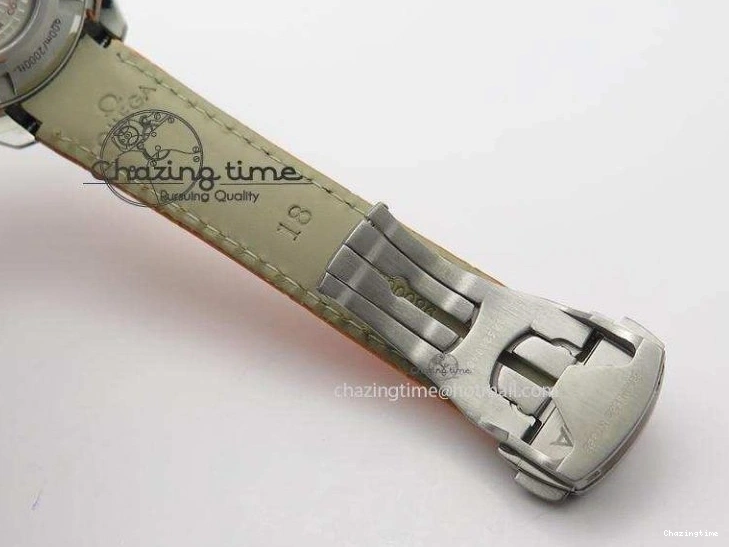 0313 Reliable Planet Ocean Professional SS V6F 37mm Ladies Orange Bezel On Orange Leather Strap A 8255